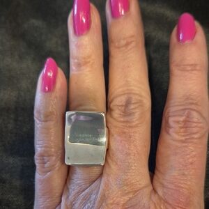 Clio Blue 52 925 Sterling Silver Geometric Ring Size 6